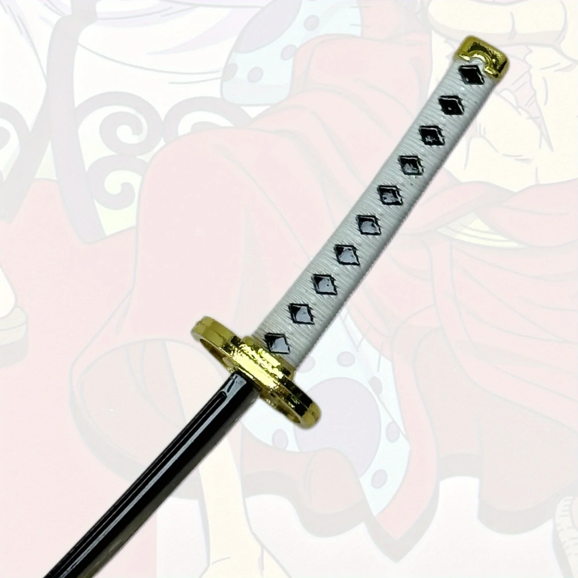9.8 inch Roronoa Zoro Metalen Katana Zwaard Originele Samurai Sabel Japanse Katana Sabel Ninja Mes Cosplay Accessoires Prop Speelgoed