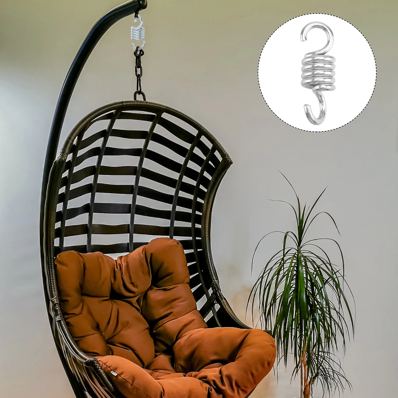 

2pcs Heavy Duty Hammock Springs for Hanging Chairs Swing Accessories Porch Yoga Garden Sturdy Steel Low Noise Vibration Outdoor