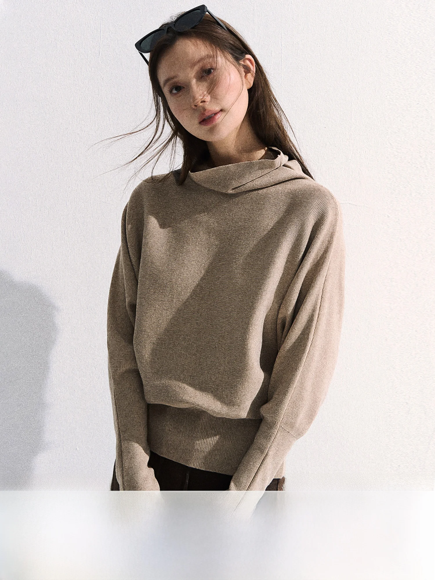 

Loose High Collar Batwing Sve Knitted Sweater Women's Spring Outerwear Lazy Long Sve Knitwear 0PASSION Commute Sle