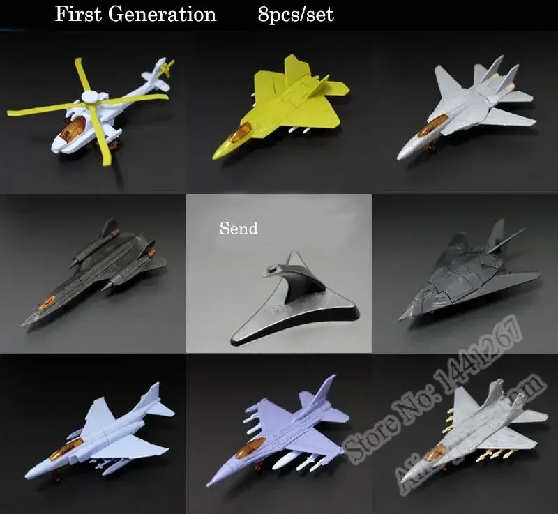 8PCS/Set 1/165 4D Plastic Assemble Airplane MIG-29 F22 AH-64 Apache Helicopter Military Fighter Sand Table Toy For Children