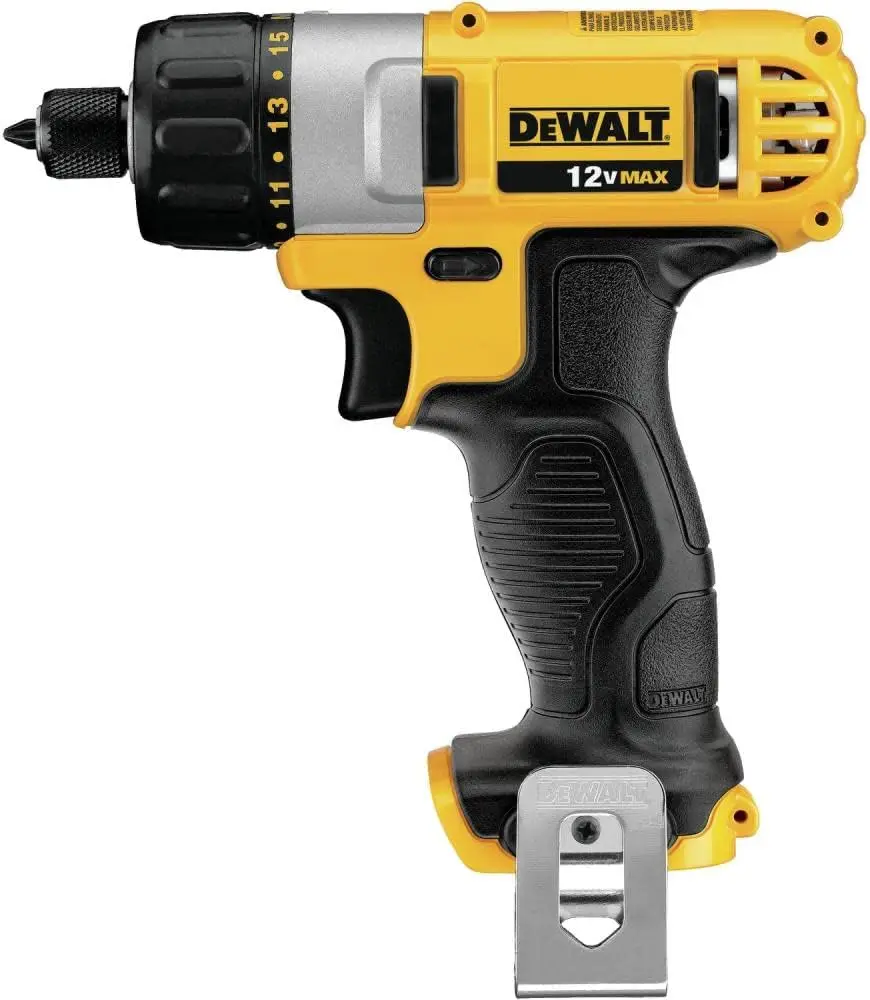 DEWALT 12V MAX* Cordless Screwdriver, 1/4-Inch Hex Chuck, 1-Inch Bit Tips, Tool Only (DCF610B)