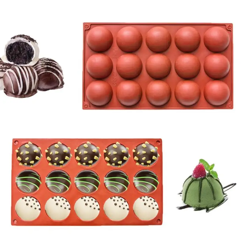 【Silicone Chocolate Sphere Mold Multi-hole Half Ball Molds Hemisphere Shape Cake Mousse Dessert Baking Mold】