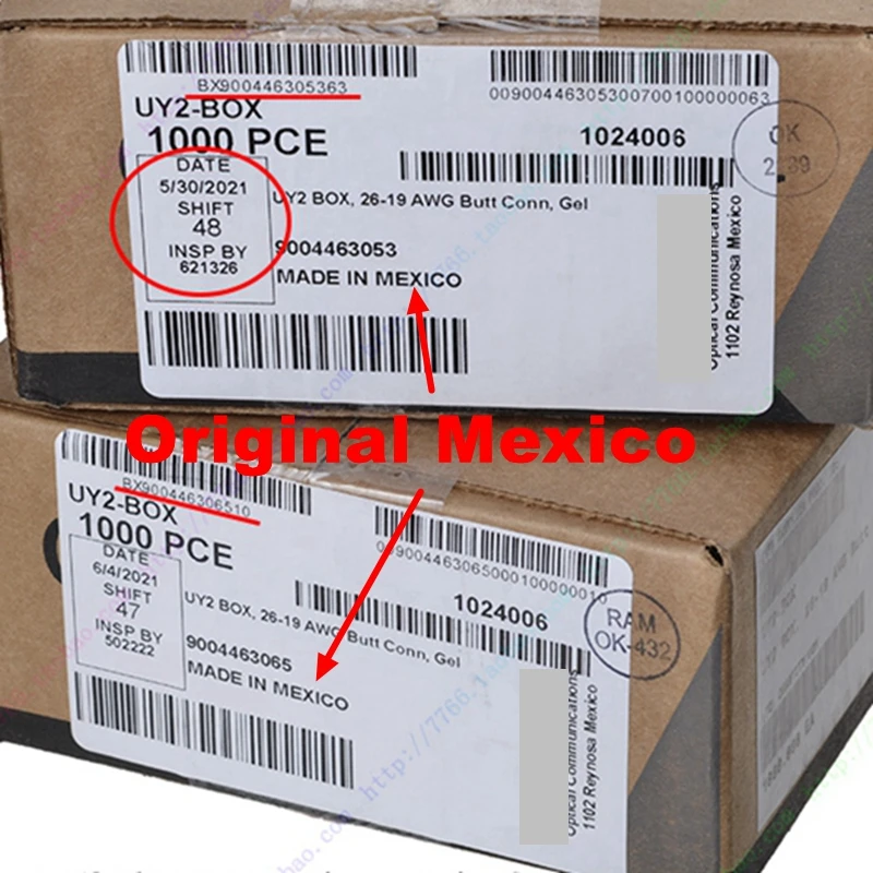 100PCS/BOX 100% Genuine Mexico UY2 Original UY2 Scotchlok Butt Connectors K2 Telephone Wire Adapters For 26-19AWG Wires