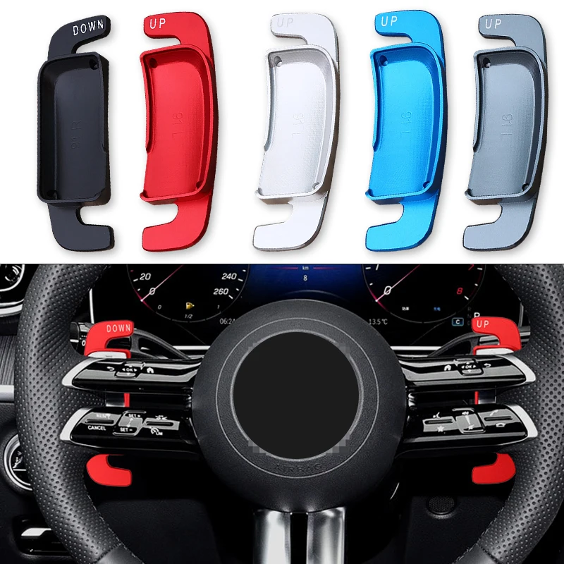 Car Steering Wheel Shift Paddle For Mercedes-Benz E S C-class C200L C260L EQE EQS GLA GLC CLA Aluminum Alloy Extension Shifter
