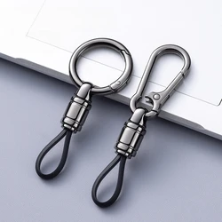 Car Key Chain Pendant Metal Simple Key Chain Men's Waist Hanging Buckle Ring Pendant High-end Business Anti-lost Key Chain