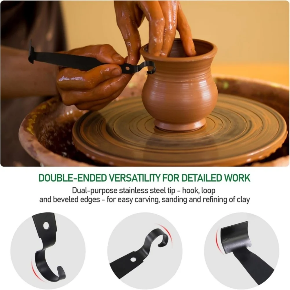 

Двусторонние инструменты для обрезки керамики, 2 шт., с броском для точной формирования и очистки керамической глины