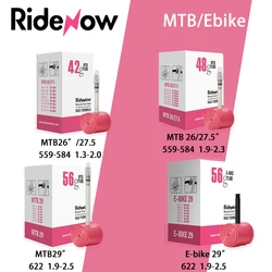 RideNow 초경량 카메라 TPU MTB 그래블 29 자전거 내부 튜브, 프렌치 밸브, 산악 자전거 내부 튜브, 29x1.5, 2.5 인치, 45mm