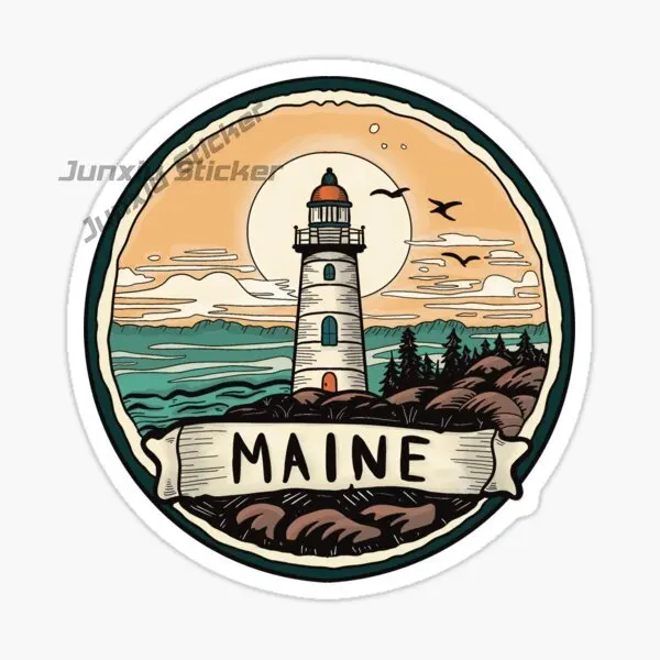 MAINE USA Travel Scenery Vinyl Self-Adhesive Car Sticker Car Decoration Accessories Decal