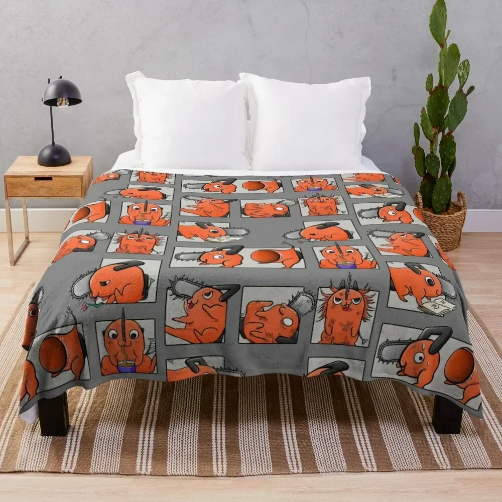 

Moods of Pochita Throw Blanket Soft Bedroom Blanket for Night Sleeping