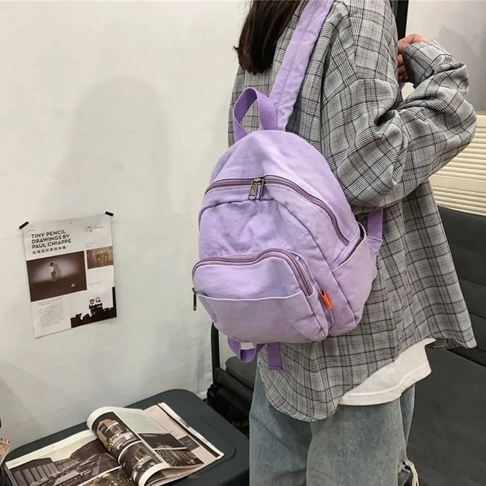 Модный простой холщовый рюкзак для отдыха, моющаяся многофункциональная сумка на плечо, модный легкий дорожный рюкзак, подарки