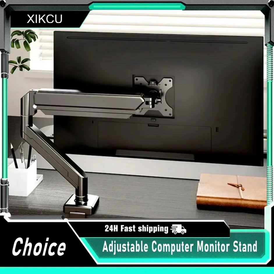 

Универсальный регулируемый кронштейн для компьютера, одиночный, 6 кг/двойной, 18 кг, несущий кронштейн для монитора, 32-дюймовый экран, настольное крепление для компьютера