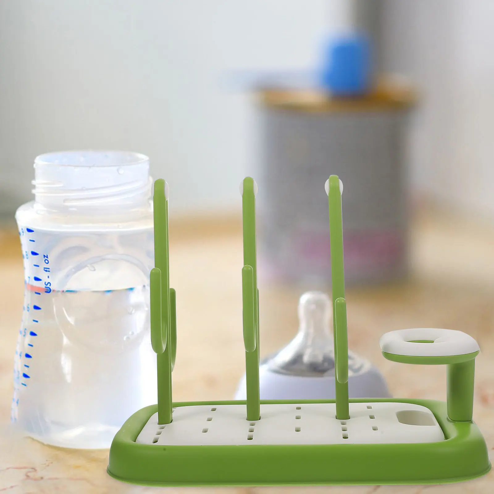 Baby Bottle Drying Rack Large Capacity Detachable Portable Bottle Rack Holder for Baby Cups Brushes Organizer Countertop