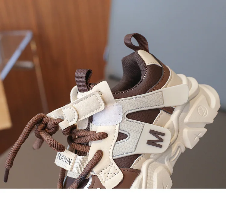 Mädchen-Sportschuhe 2026 Neuer Stil Weiche Sohle Kinder-Freizeitschuhe Modische Atmungsaktive Gestreifte Dad-Schuhe für Kinder Jungen – Detail 18