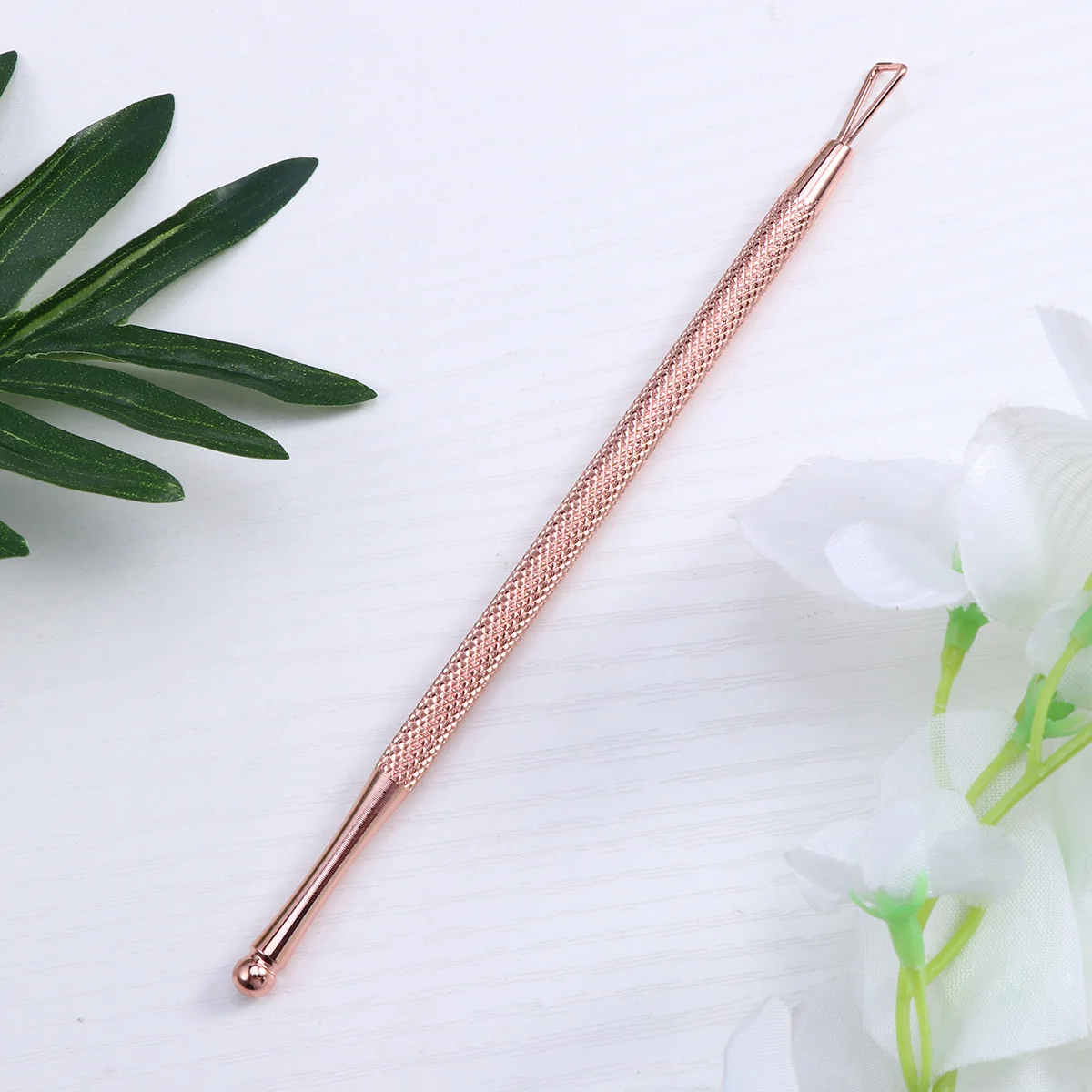 أداة إزالة الأظافر باللون الذهبي الوردي بمقبض ناعم صغير خفيف الوزن لطلاء الجلد الميت والأظافر الصناعية وتشذيب البشرة #1