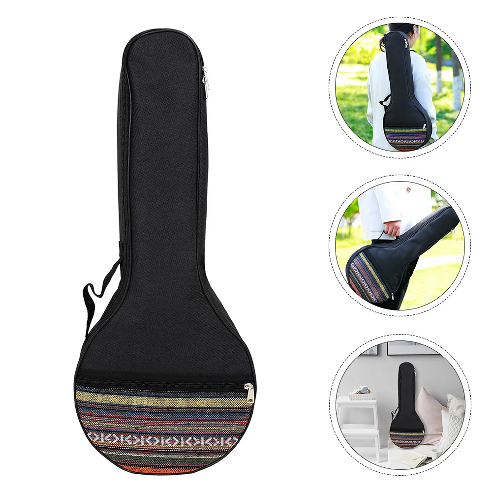 

1Pcs Portable Carrying Bag for 4 String Banjo Soft Lining Cushioned Interlayer Protection Banjo Pouch Lightweight Travel Case