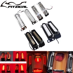 Motorcycle LED Filler Panel Lights Rear Fender Light Turn Signal For Harley Touring Electra Glide Road Glide Ultra Limited 14-Up