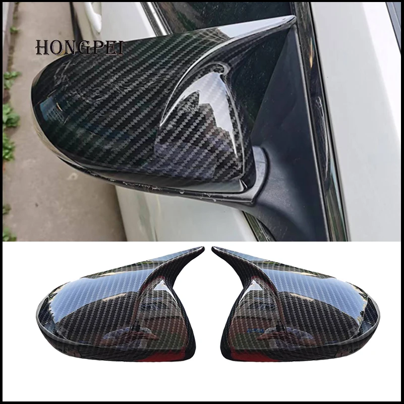 

Car Styling Door Side Wing With Horn Rearview Mirror Cover Shell Sticker Trim For Mazda 2 Demio M2 2009-2014