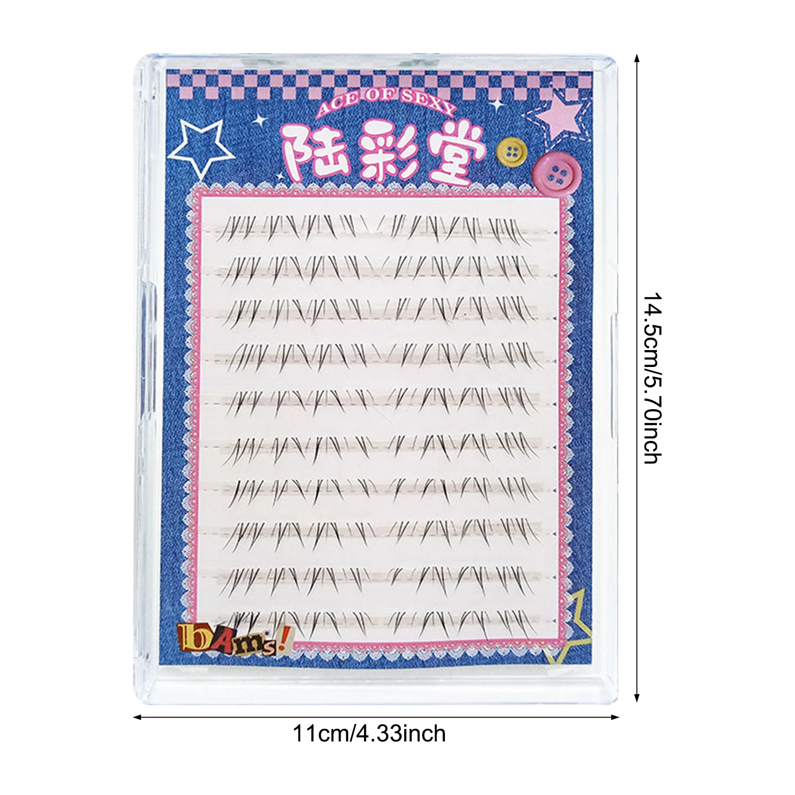 Ciglia finte Manga a 10 file Ciglia inferiori naturali in stile coreano Effetto soffice Ciglia da fata per il trucco quotidiano in viaggio