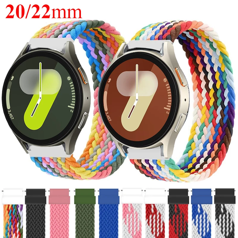 20mm 22mm Strap for Samsung Galaxy Watch 4 6 Classic 7 5 Pro Gear S3 40 44 45 43 46 47 mm Nylon Bracelet Huawei GT 2e 3 4 5 Band