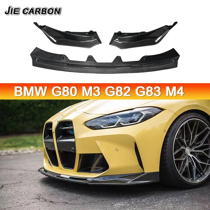 For BMW G80, G82, G83, M3, M4 2020 carbon fiber car front bumper front lip splitter front scoop chin diffuser car accessories