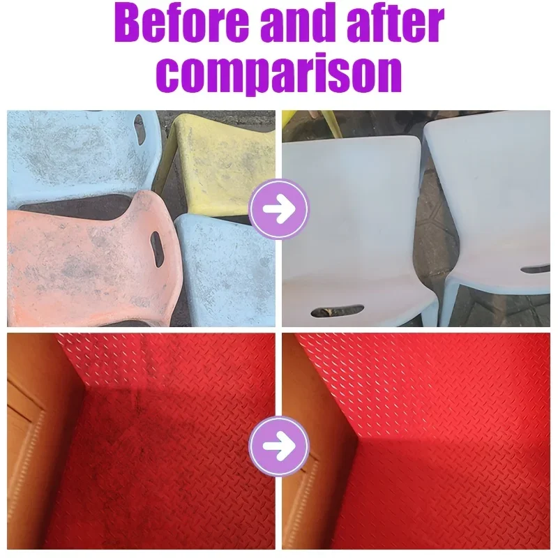 رذاذ إزالة اصفرار البلاستيك 100 مللي مرمم بلاستيك السيارة العالمي PVC منضدية تجديد وكيل ترميم غير تالف #5