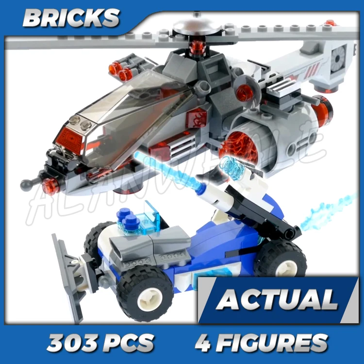 303pcs Super Fighter Speed Force Freeze Pursuit Ice Car Copter Energy Infuser 10844 Building Kits toy Compatible With Bricks