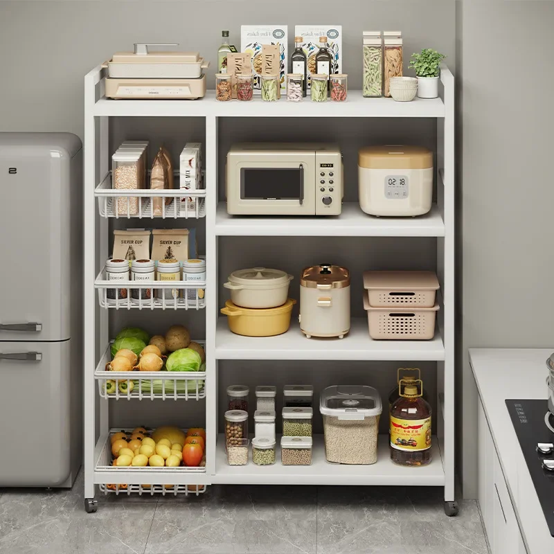 Kitchen shelves Floor-to-ceiling multi-layer household wall grocery shelves