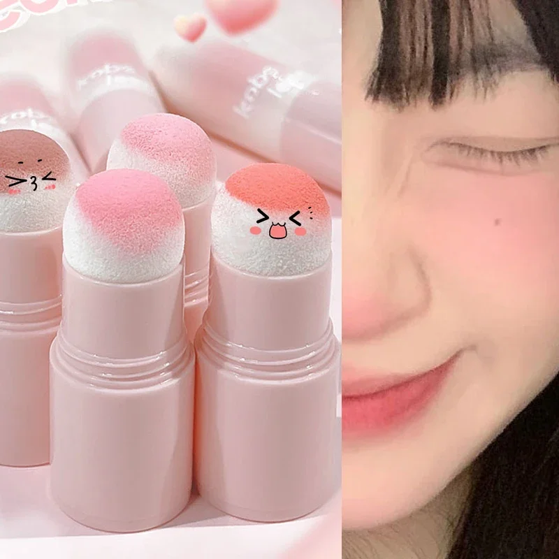 Dual Head Blush Stick Soft Brightening Face Contour Shadow Blush Powder Peach Pink Cheek Colour Korean Makeup Makeup