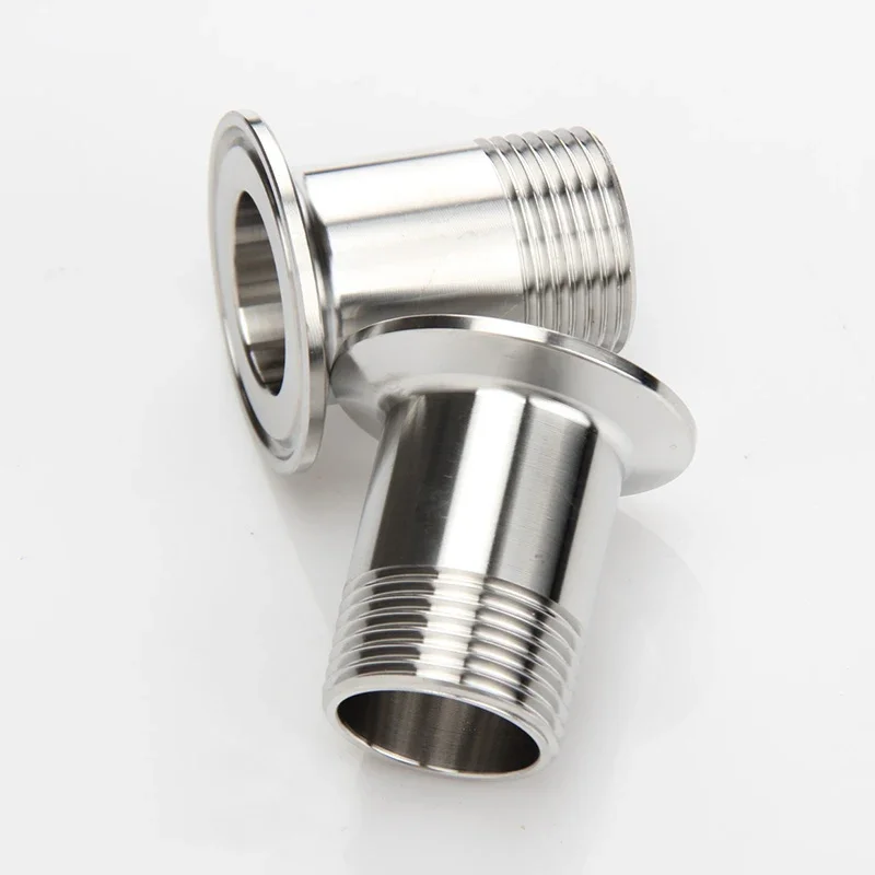 

1/4" 3/8" 1/2" 3/4" 1" BSPT Male Pipe Adapter 0.5" 1.5" 2" Tri Clamp Thread Ferrule Coupler 304 Stainless Sanitary Homebrew