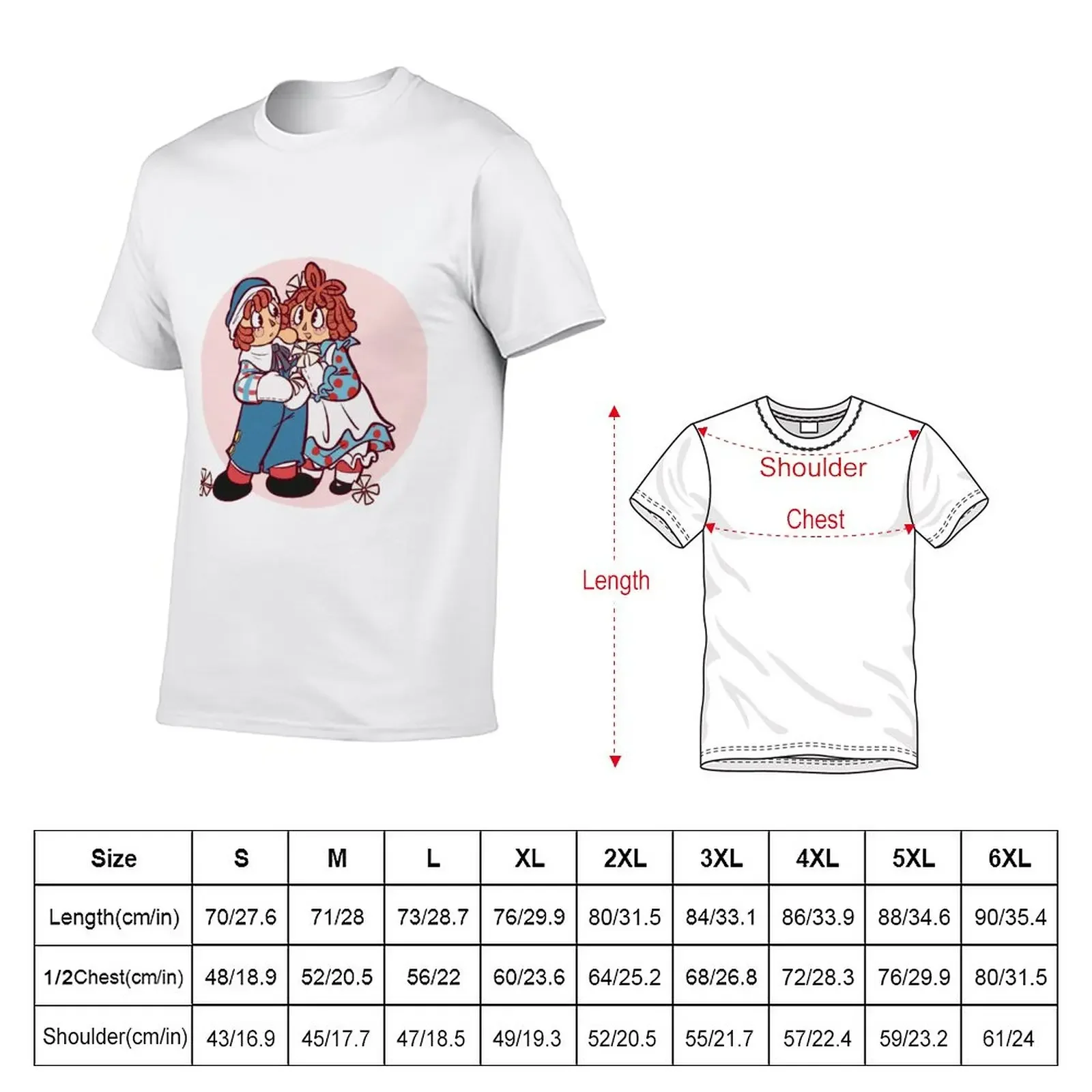 raggedy ann and raggedy andy T-Shirt Short sleeve tee sublime plus sizes mens workout shirts