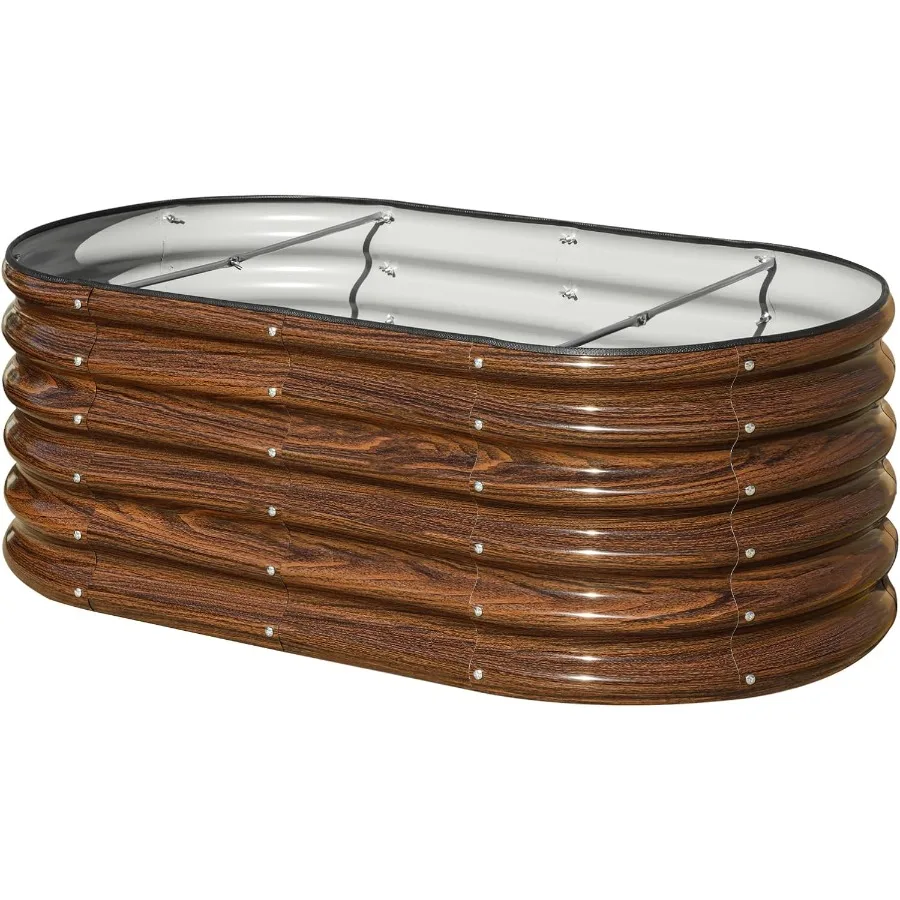 

4x2x1.5ft Raised Garden Bed Outdoor 17" Tall Galvanized Metal Planter Box Raised Garden Bed Kit for Planting Vegetables Plants