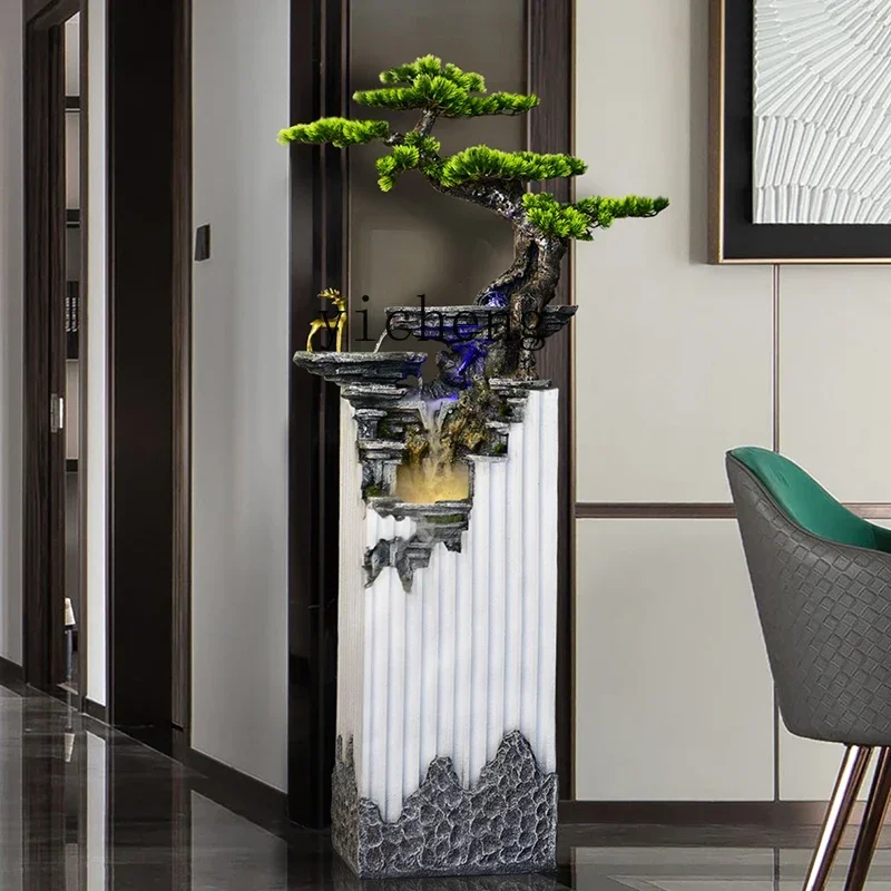 

TQH1 new Chinese-style running water machine view porch rockery fish farming humidifier tea room store decoration