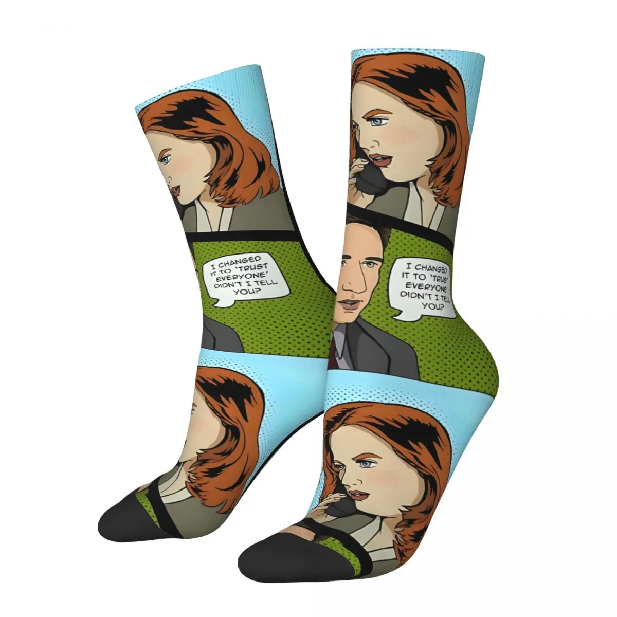 Retro Xchange Crazy Men's compression Socks Unisex The X-Files Harajuku Seamless Printed Funny Novelty Happy Crew Sock Boys