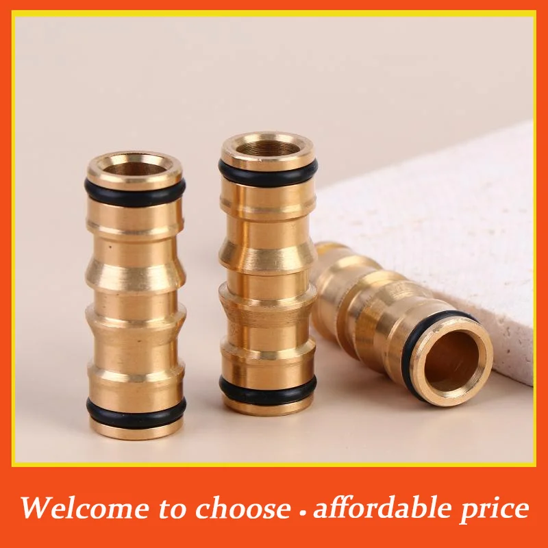 **1/2/3Pcs 2 Way Garden Brass Hose Connector Joiner Coupler Watering Water Pipe Tap Male Water Pipe Repair Extension Joints'