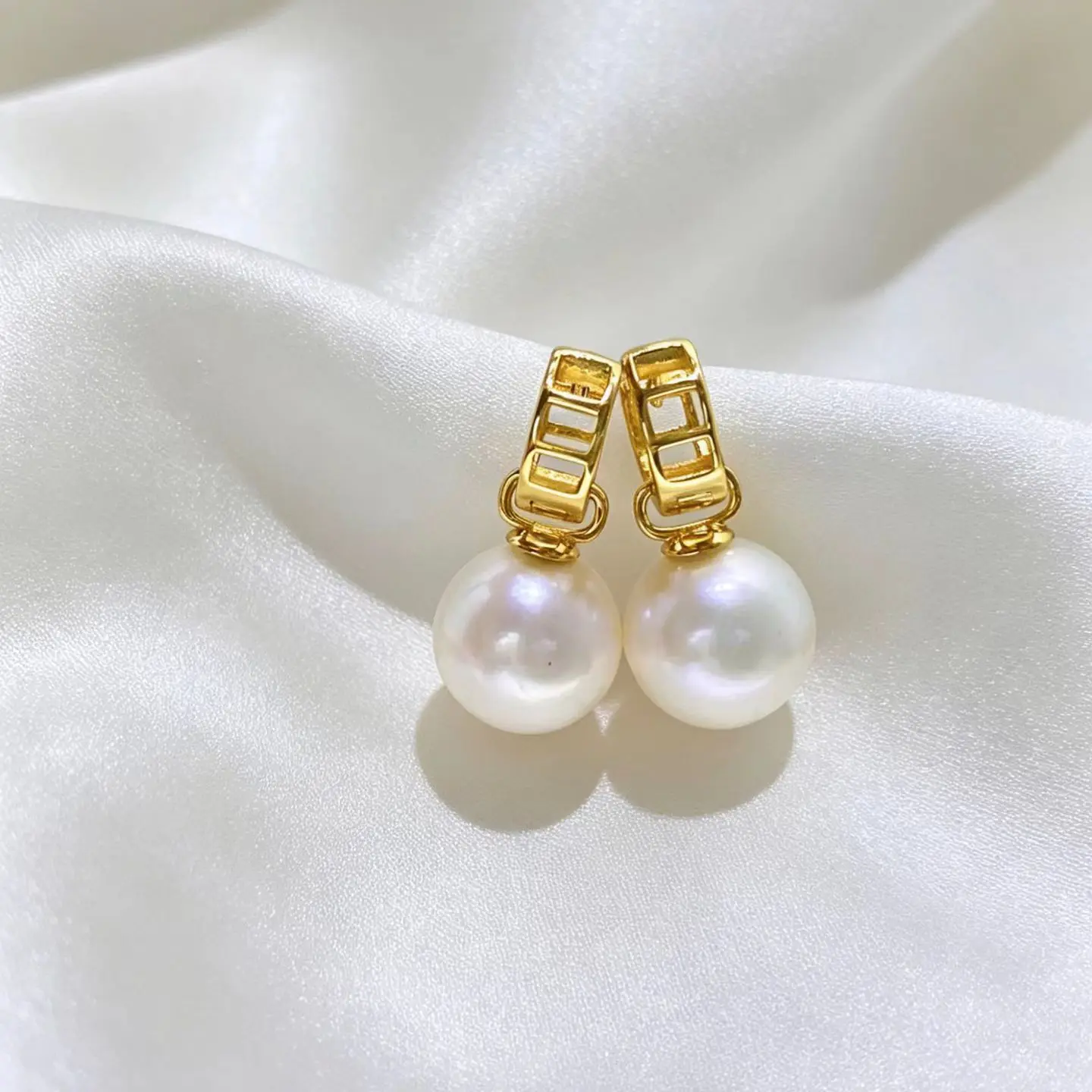 Wholesale S925 Sterling Silver Earrings Mount Findings Settings Base Mounting Parts Accessory for 11-12mm Pearls 5 pairs/lot