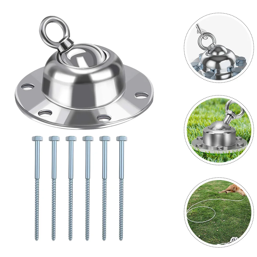 

1Set Rotating Dog Tie Out Stake Heavy Duty Iron Ground Anchor Outdoor Dog Leash Stake for Camping Yard Training