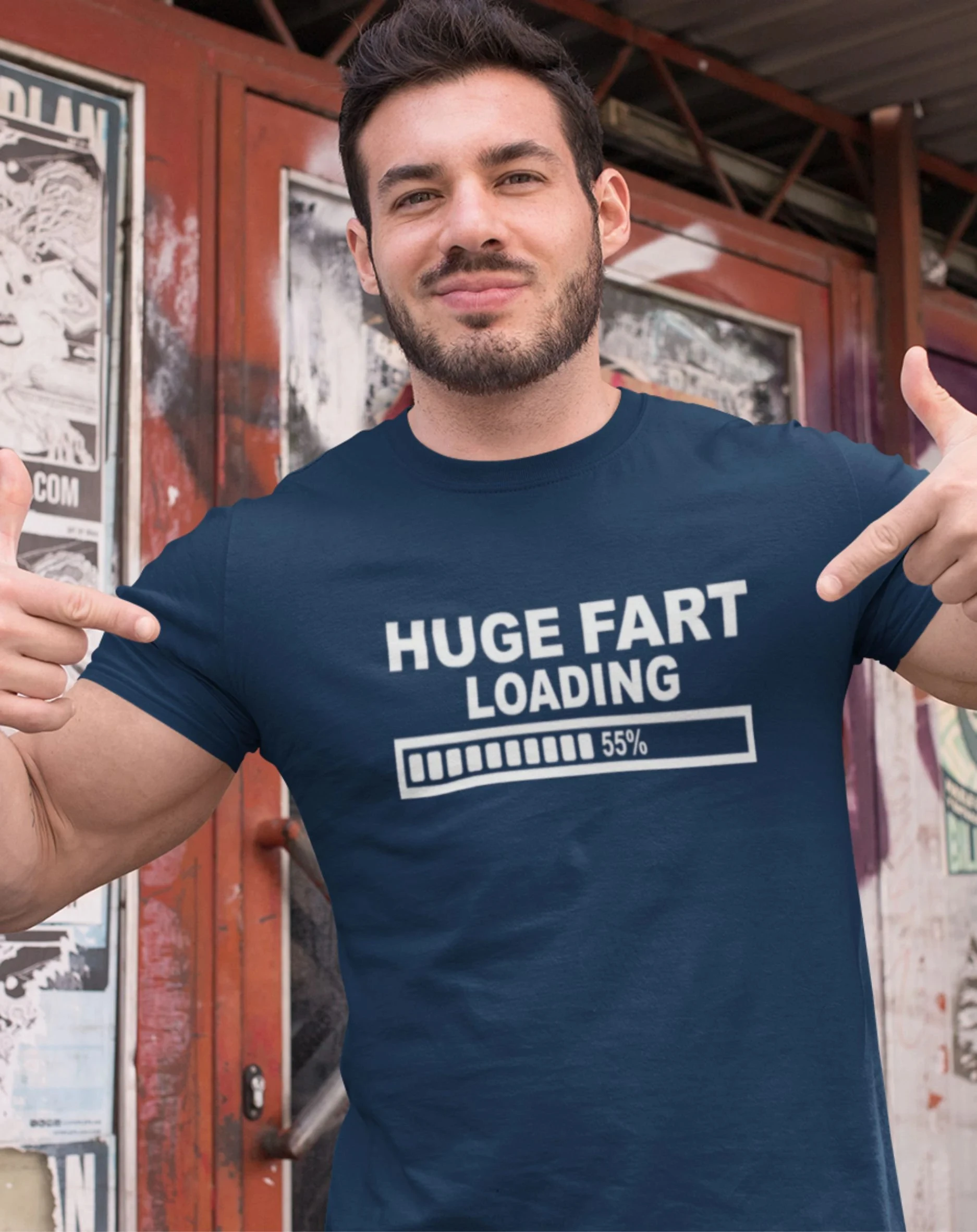 Huge Fart Loading T-shirt Funny Sarcastic Hilarious Gas Joke Father’s Day Gift for Dad Funny Family Humor Shirt