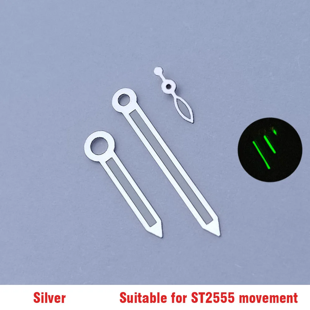 Watch ST2557/ST2555/6497 hands green luminous, suitable for ST2557/ST2555/6497 movement pointer accessories