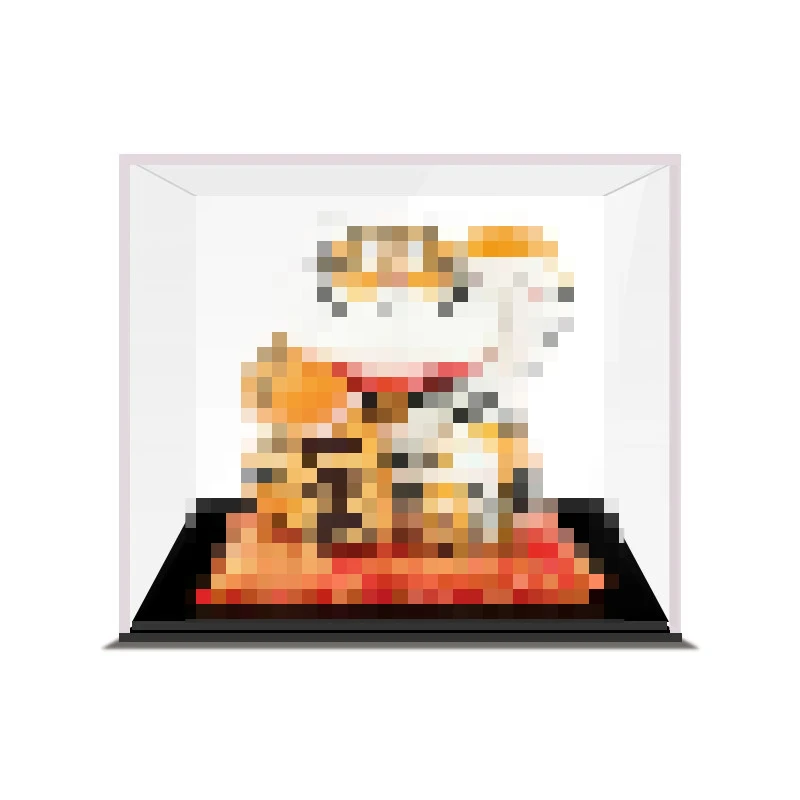 One-piece acrylic Lego transparent model display box dust cover up to DIY figure storage box