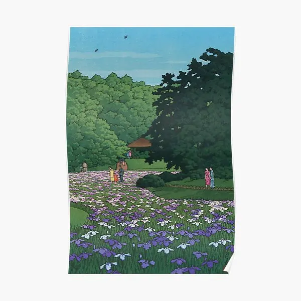 Iris Garden At Meiji Shrine By Kawase Ha  Poster Decor Decoration Room Print Mural Art Funny Painting Modern Wall No Frame