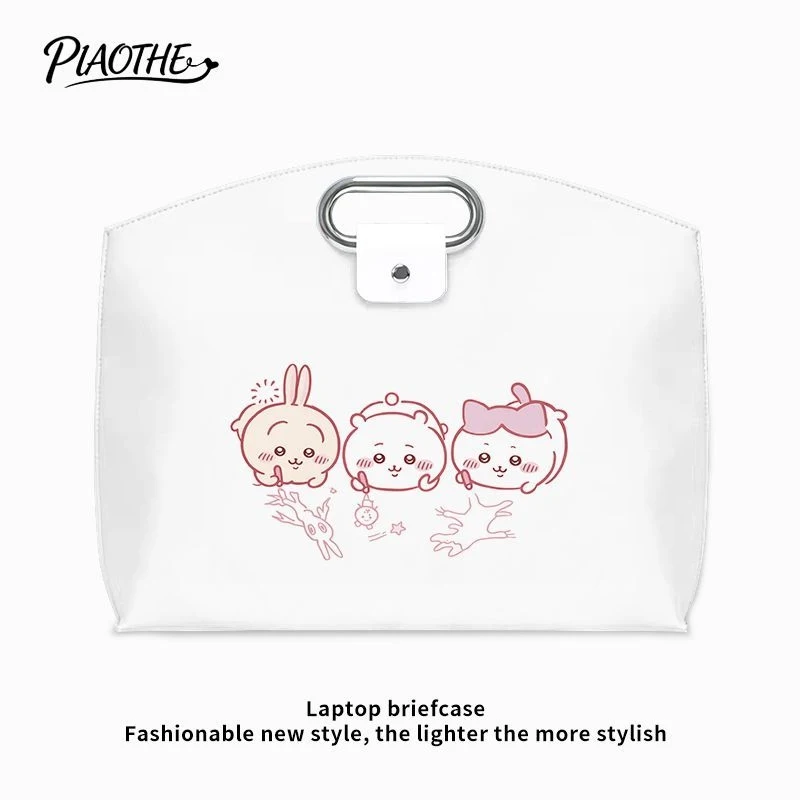 Chiikawa Laptop Bag Cute Cartoon Design With Handle For 13 15 Inch Notebook Computer Travel Office School Supplies
