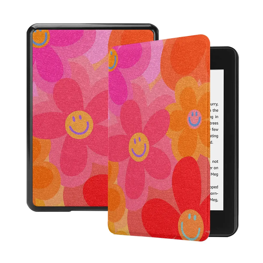 Kindle case kolorowy wzór paperwhite123 silikonowe miękka powłoka młodzieżowe wydanie 658 sleep wake Migu Edition 558tpu skórzane etui