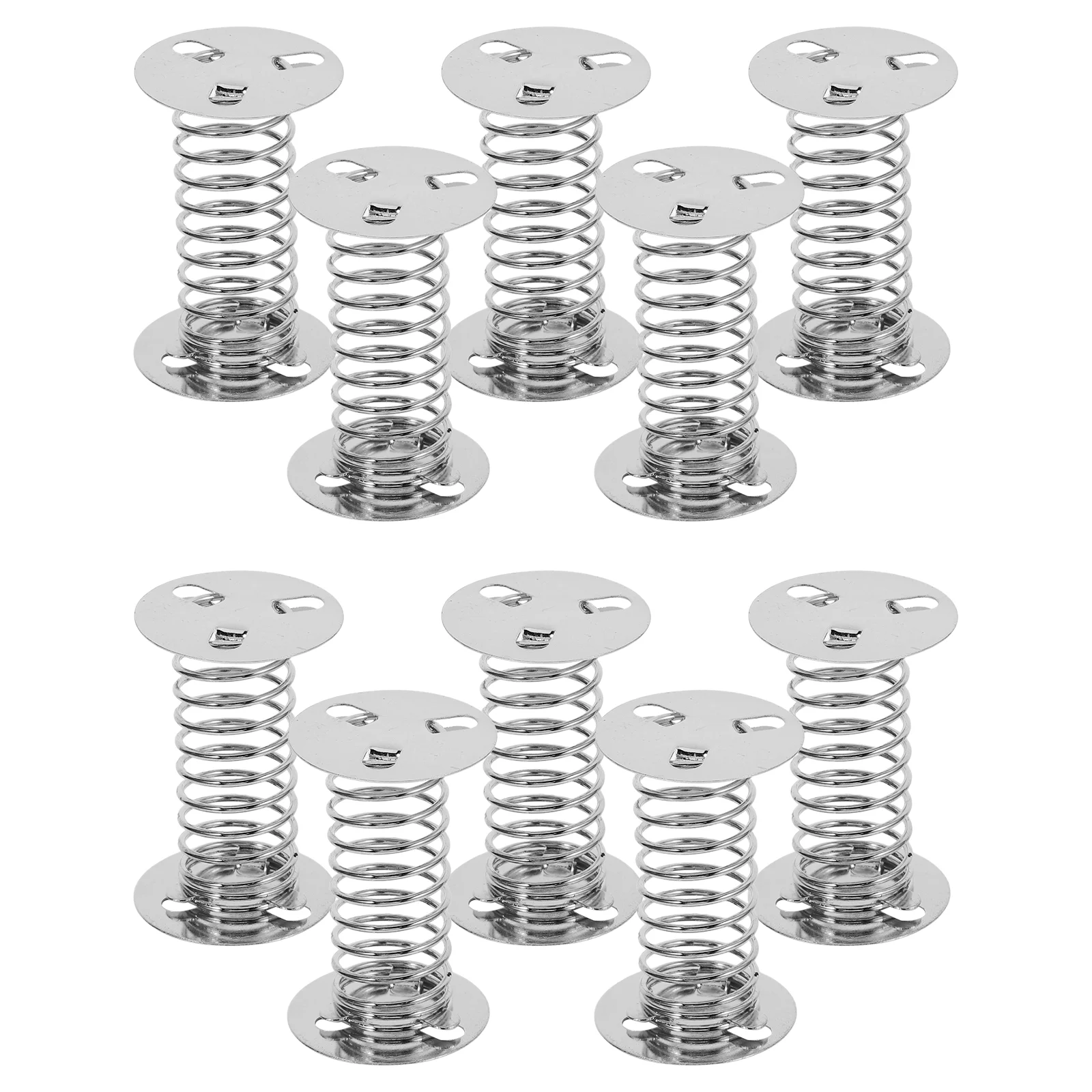 10pcs Spiral Spring Head Spring Base Self Adhesive Plaything Spring Base for DIY Shaking Head Head Silver