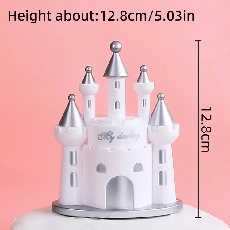 Prinzessin-Kuchenaufsatz, alles Gute zum Geburtstag, Schloss, Prinz, Kuchendekoration für Kinder, Mädchen-Geburtstag, Partyzubehör, Märchenthema, Kuchen – Detail 11