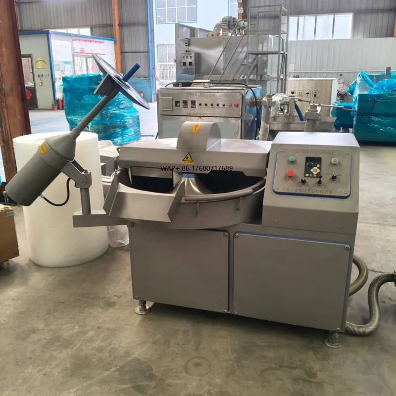 Durable 80-Type Electric Automatic Industrial Meat Vegetable Cutter Easy-to-Clean Bowl Chopper for Meat Vegetable Cutting