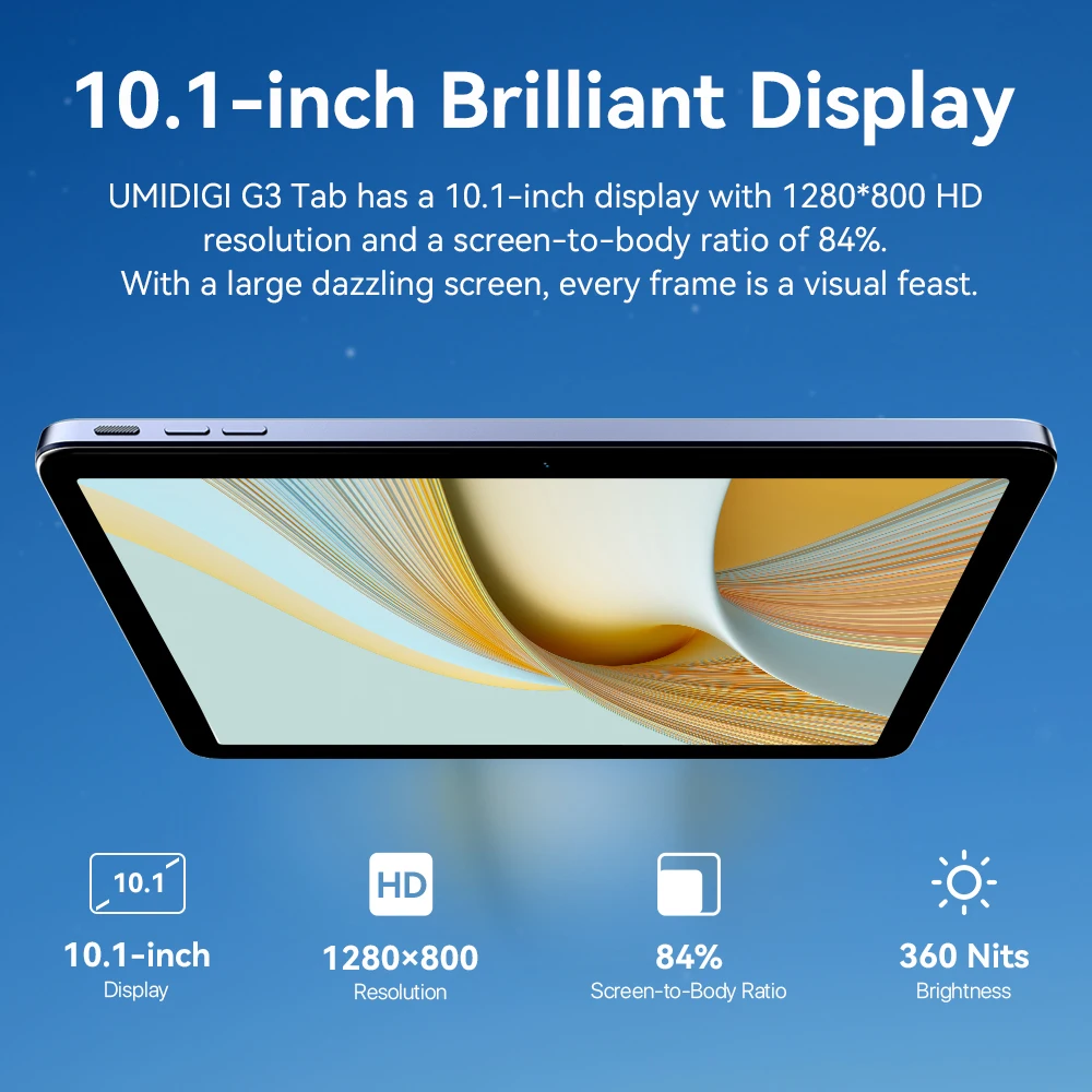 Imagem -04 - Tab Tablet Inteligente Android 13 Display hd de 101 Mtk 8766 3gb 32gb Desbloqueio Facial com al 4g Lte 6000mah Mega Bateria 10w Umidigi-g3