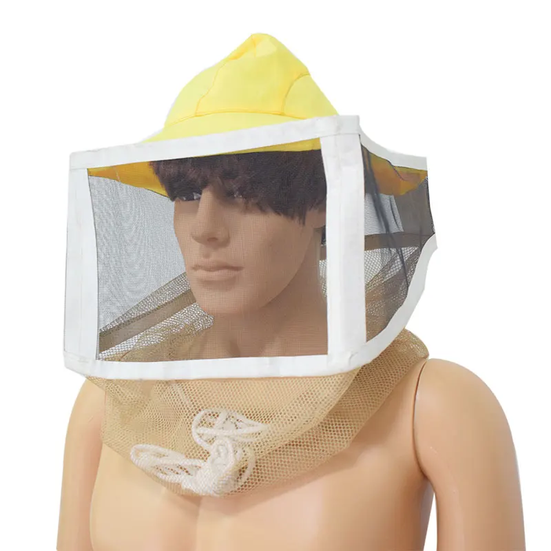 Protective Full Face Hat Beekeeping Suits Protective Fiber Beekeeper Tool Sting-Less Binding Square Folding Veil