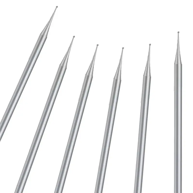 AEE4-6 Pcs Ball Burr Set, 3/32 Inch Shank Sphere Burs Jewelry Carving Bits