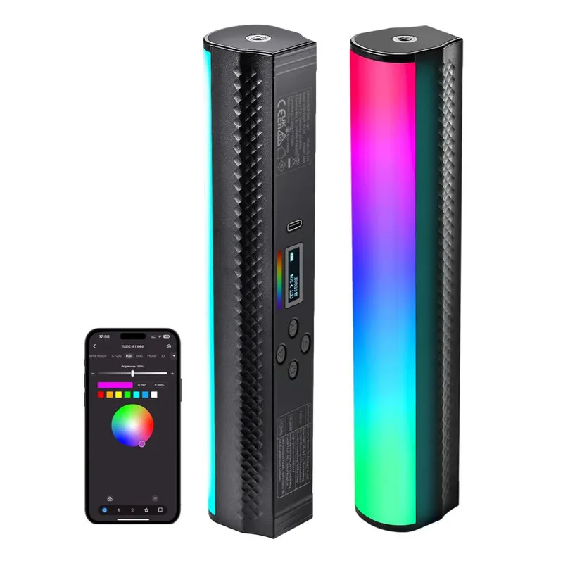 

NEEWER TL21C Магнитная светодиодная палочка RGB с 730 люксами на 0,5 м 2500–8500K CRI95+ и беспроводным управлением через приложение