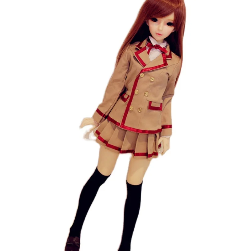 

BJD пальто цвета хаки, белое платье, одежда для высоких девочек 1/4 1/3 24 дюйма, MSD SD13 DK DZ AOD DD, одежда для кукол
